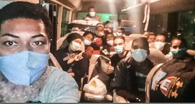 The Labasa Hospital team on their way to Viti Levu.