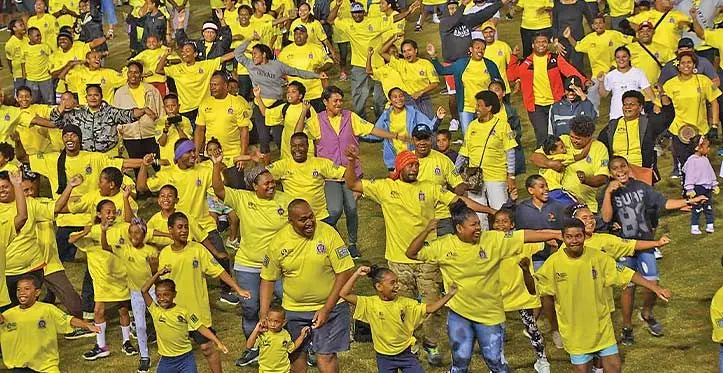 Participants of the Yellow Ribbon Walk at Albert Park in Suva on July 1, 2023. Photo: Fiji Govt