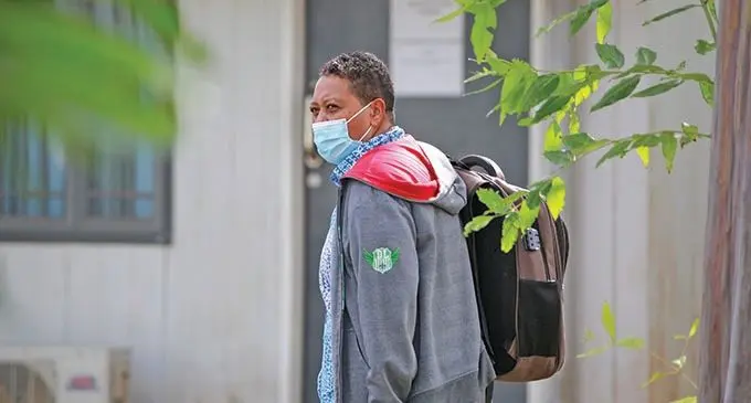 Adi Nanise Vucago otside the Suva Court House on July 13, 2021. Photo: Leon Lord