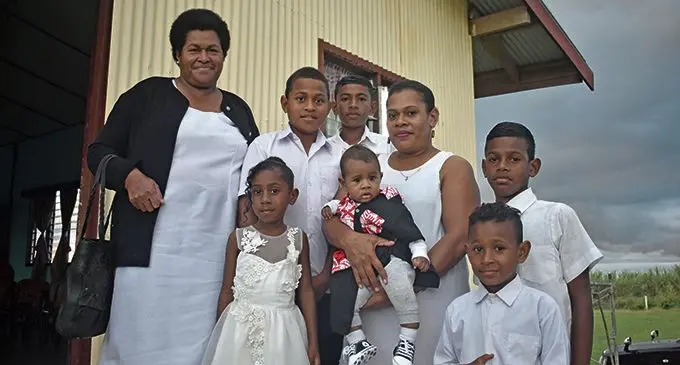 The family of the late Sanaila Ruitoka in Nadi on  August 4, 2019.  