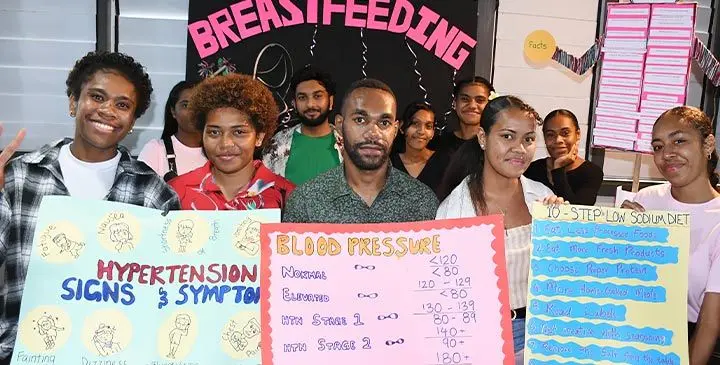 Fiji National University Bachelor of Dietetics and Nutrition (BDN) third year students at Tamavua Campus on May 22, 2025. Photo: Ronald Kumar