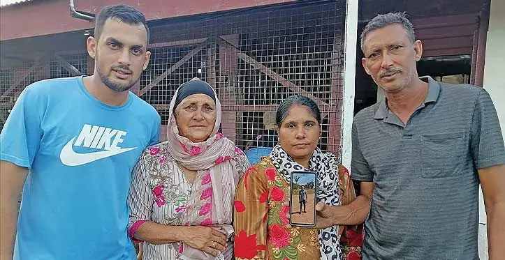 Mohammed Tanweer, Basira (victim’s grandmother), Rurhshana Nisha (victim’s mother) and Faiyaz Mohammed (victim’s father) at Waibuka in Ba. Photo: Mereleki Nai