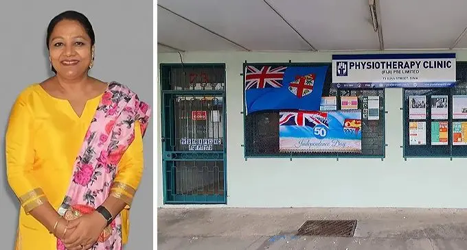 The Minister for Education and Local government Premila Kumar and the Physiotherapy Clinic at the Aerotown Complex in Namaka, Nadi.