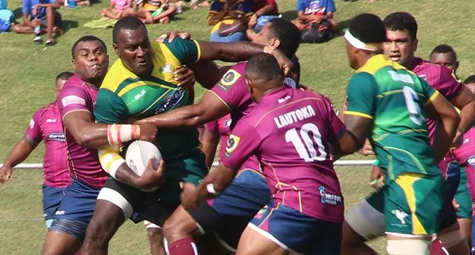 Action from the Skipper Cup Premiership match at Churchill Park between Tailevu and Nadi. Photo: Fiji Rugby
