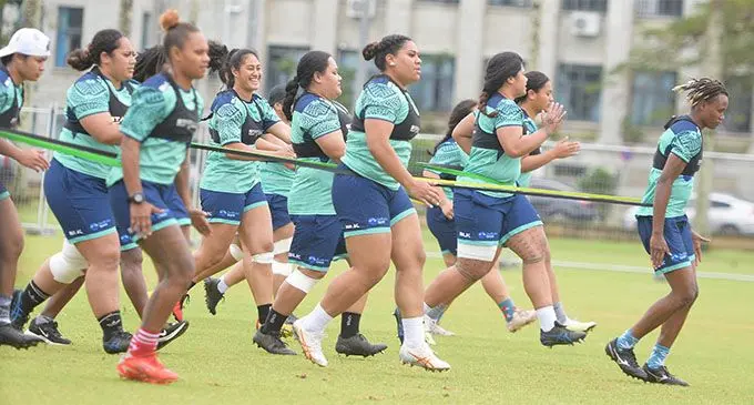 Oceania Rugby Women's combine side during training at Albert Park on August 22, 2023. Photo: Ronald Kumar.   