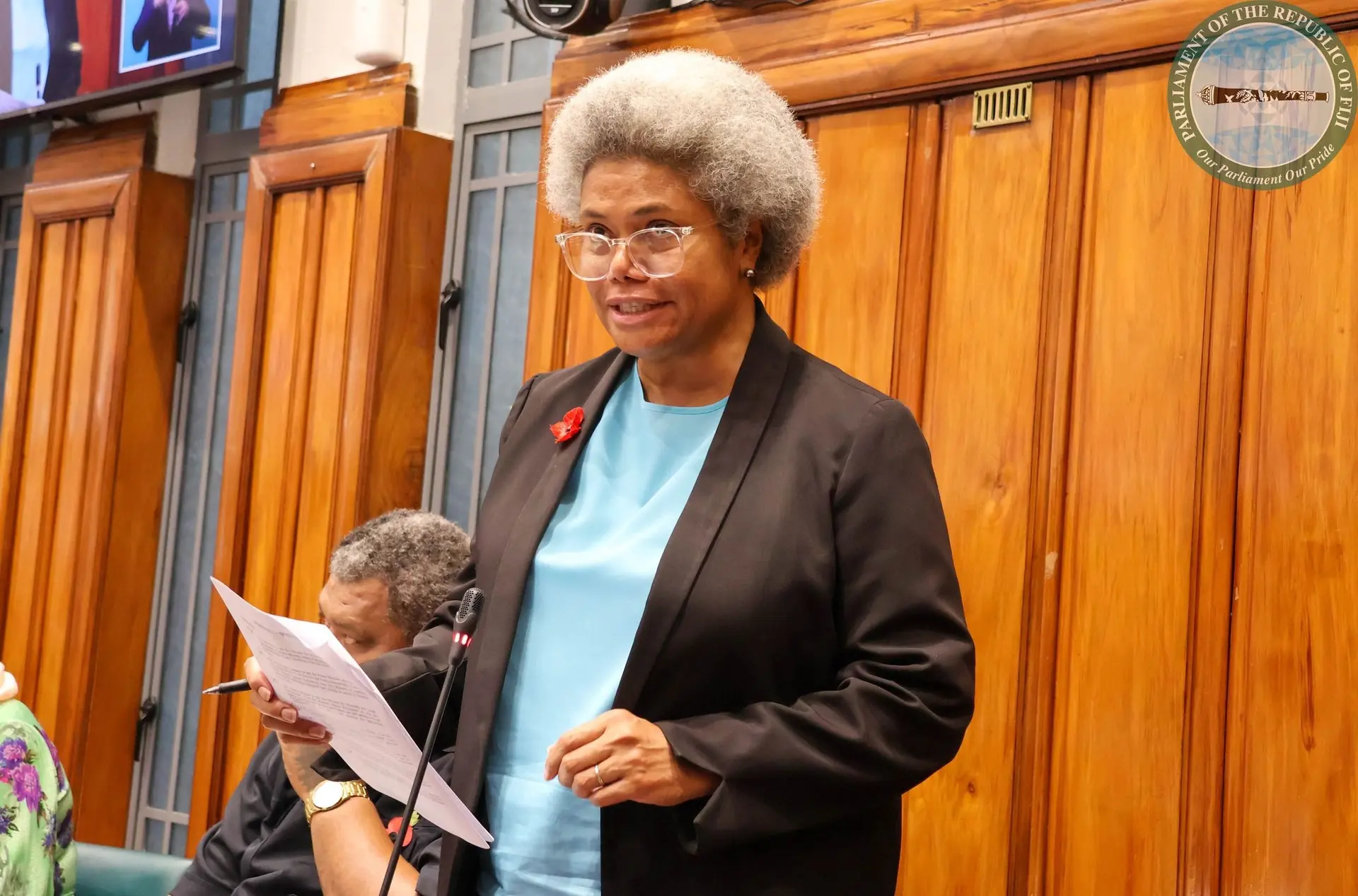 Assistant Foreign Affairs Minister, Lenora Qereqeretabua in Parliament on November 5, 2025.