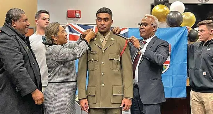 Fiji’s first graduate from the U.S. Military Academy at West Point, Second Liutenant (2Lt) Max Taylor. Photos: RFMF Media