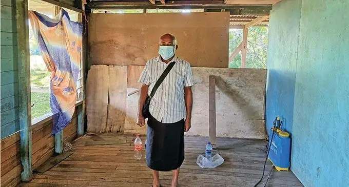 Leone Sukace, 70, at his home which was  destroyed by Tropical Cyclone Yasa in Labasa.   Photo: Sampras Anand