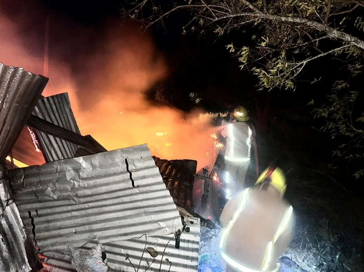 Firefighters respond to a blaze at Wainiboce, Tavua on June 30, 2026.