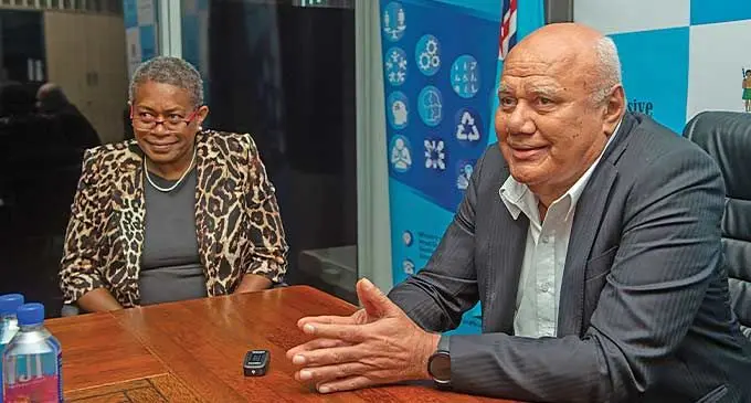 Minister for Education Viliame Gavoka and Permanent Secretary Selina Kuruleca.