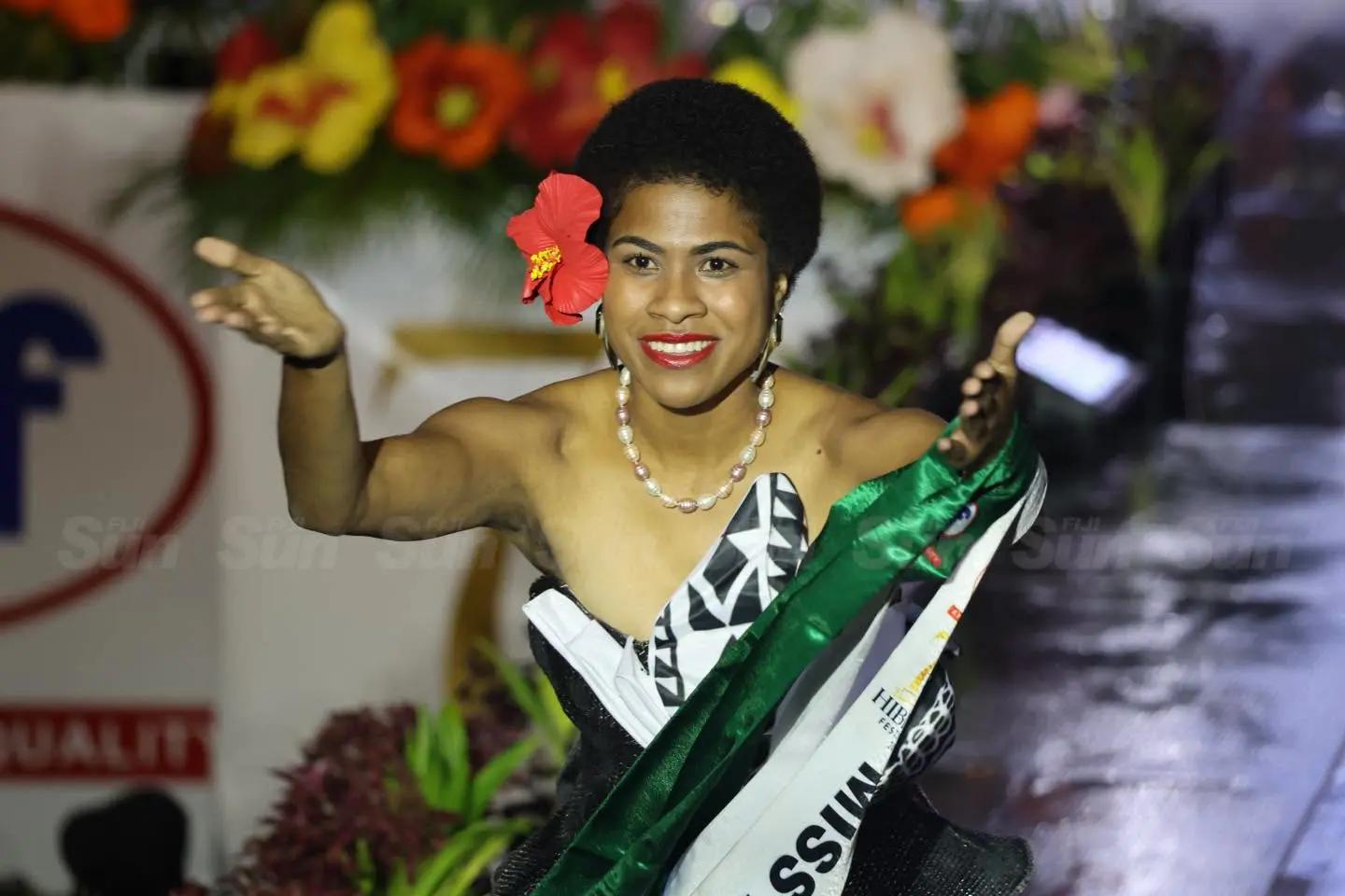 Miss Fiji Rugby Union Suliana Latianara.