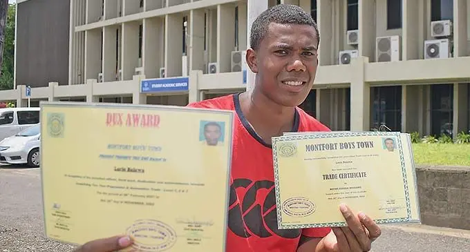 Montfort Boys Town annual awards DUX 2022, Lario Balawa at Fiji National University Samabula campus on December 1, 2022. Photo: Ronald Kumar