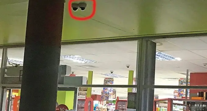 The CCTV camera at the supermarket in Nadi.