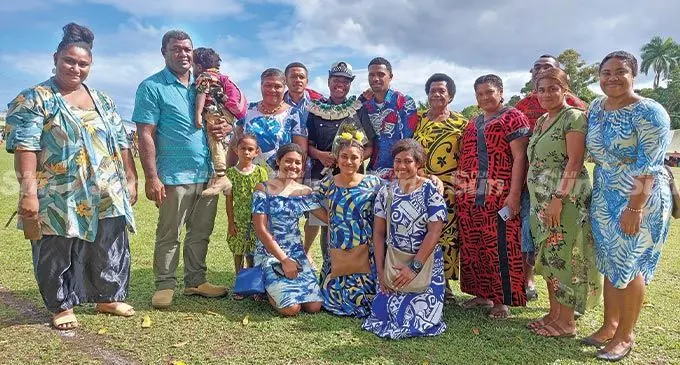 Constable Cilia Tawakedrau with her family and friends during the Fiji Police passing out parade in Suva on June 24, 2022.. Photo: Wati Talebula-Nuku
