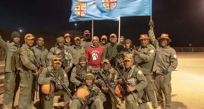The 2nd Fiji Infantry Regiment (2FIR) Force Skills team. Photo: RFMF Media Cell