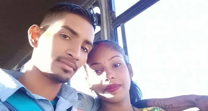 Avinesh Gosai with wife Nikita.