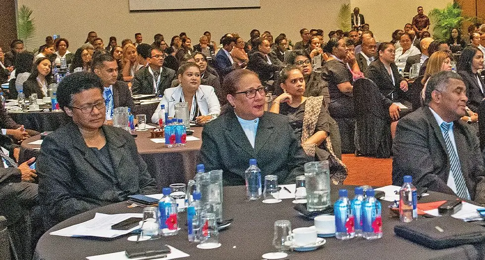 Participants of the Fiji Law Society annual convention at the Shangri-La Yanuca Island on January 19, 2024. Photo: Leon Lord
