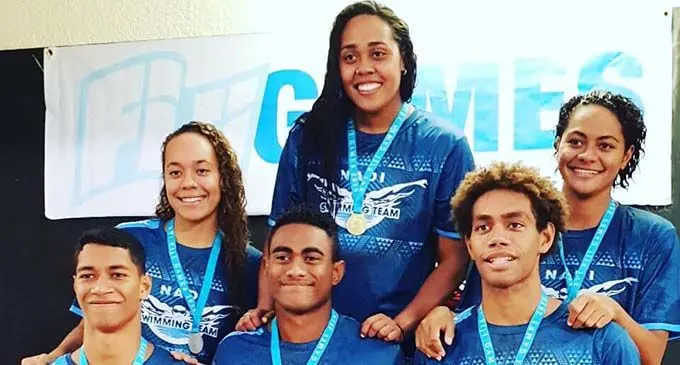 Nadi 50m backstroke team. Photo: Fiji Swimming
