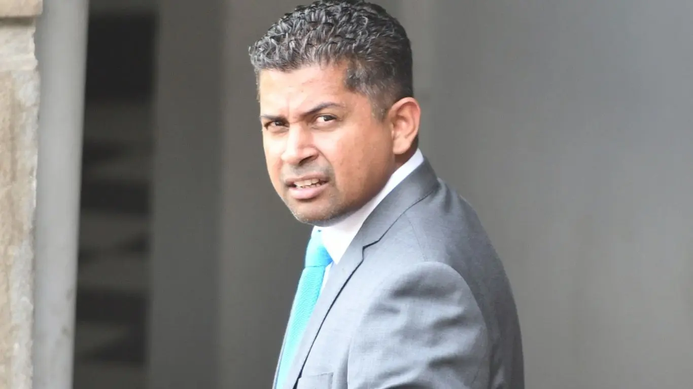 Former Supervisor of Election Saneem outside High Court