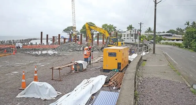 Construction of road extension along Queen Elizabeth Drive in Suva is underway.   Photo: Ronald Kumar