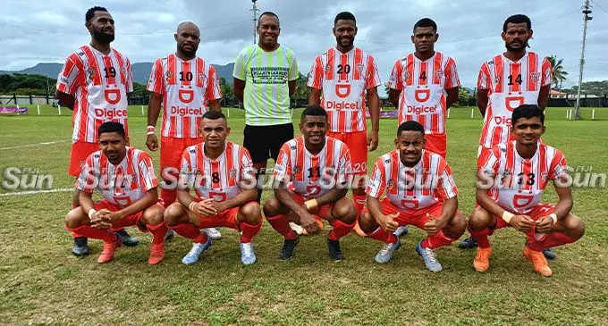 Labasa football team at Subrail Park on July 1, 2023. Photo: Shratika Naidu  