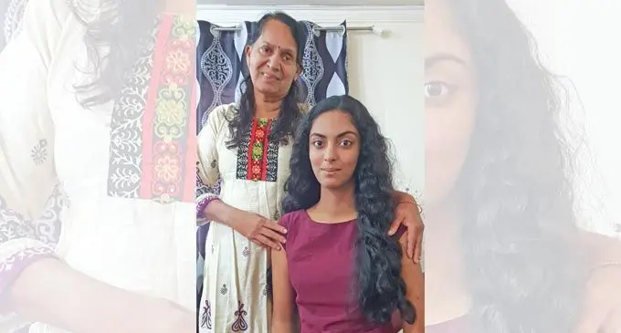 Ayesha Reddy with her grandmother Renuka Devi at their home in Barara, Lautoka on February 12, 2021.  Photo: Nicolette Chambers 