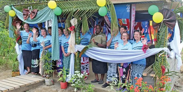 Members of the “Love Beyond” team of C3 Church along with villagers of Naimalavau in Nakelo, Tailevu, on July 31, 2019.