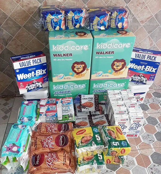Food rations ready to be delivered to recipients by Being Helping Hands Fiji. Photo.Supplied