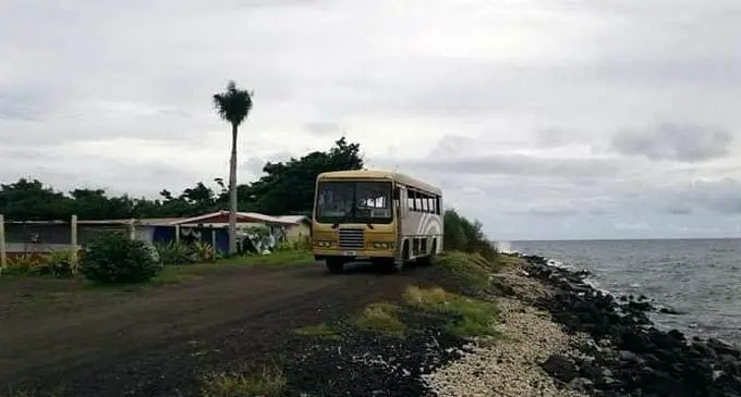 Some of the remains during high tide beside the South Taveuni Primary School in Taveuni on August 1, 2022.