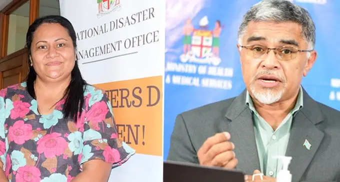 2021 Fiji Sun People of the Year...... Director for National Disaster Management Office Vasiti Soko and Permanent Secretary for Health and Medical Services Dr James Fong.