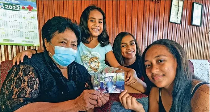 From left: Falefehi Tuitavake Petueli, grandchildren Lu’isa Aiona Petueli, Samoana Talei Petueli and Anne Falefehi Petueli at their home in Tuatua, Labasa on January 20, 2022.  Photo: Sampras Anand