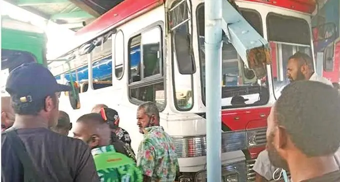 Tui Narere bus accident at Suva bustsand on January 4, 2022. Photo: facebook.