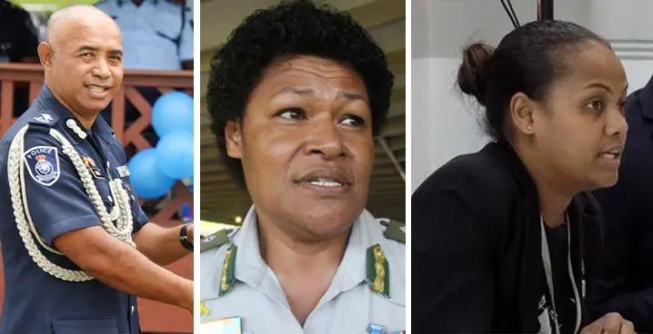 From Left-Right: Juki Fong Chew as the Acting Commissioner of Police, Salote Panapasa ,Acting Commissioner of the Fiji Corrections Service and Ana Mataiciwa cting Supervisor of Elections.
