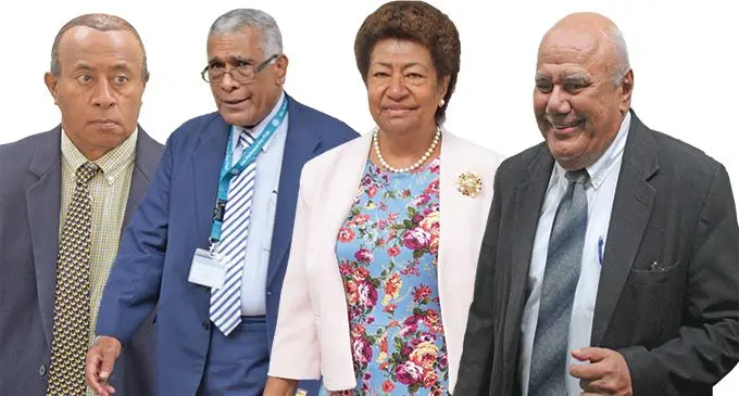 L-R: Ro FIlipe Tuisawau, Ratu Naiqama Lalabalavu, Ro Teimumu Kepa and Viliame Gavoka.