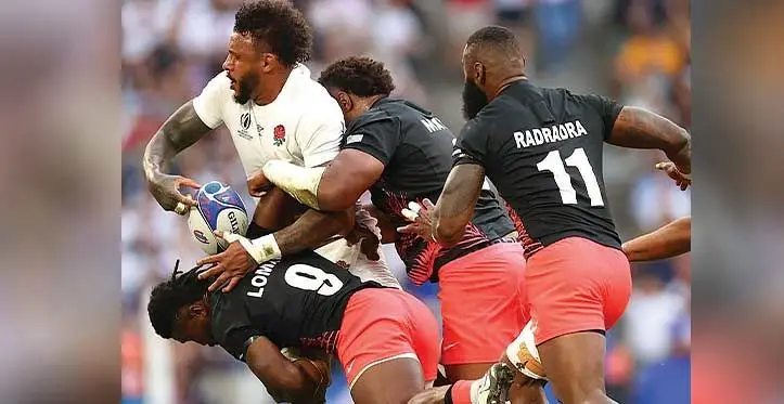 Fiji Water Flying Fijians lost 24-30 to England in the Rugby World Cup quarterfinals yesterday. Photo: World Rugby