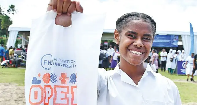 Nakorotubu Secondary School of Ra, student Meretinai Vaturaiyawa at the Fiji National University Open Day at Nasinu Campus on October 4, 2024. Photo: Ronald Kumar