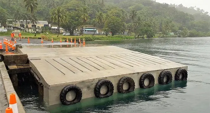 The completed Savusavu jetty RORO Ramp. 