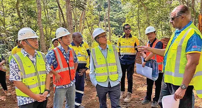 Minister for Public Works, Transport, and Meteorological Service, Ro Filipe Tuisawau with other stakeholders in Nagado, Nadi, on July 4, 2024.