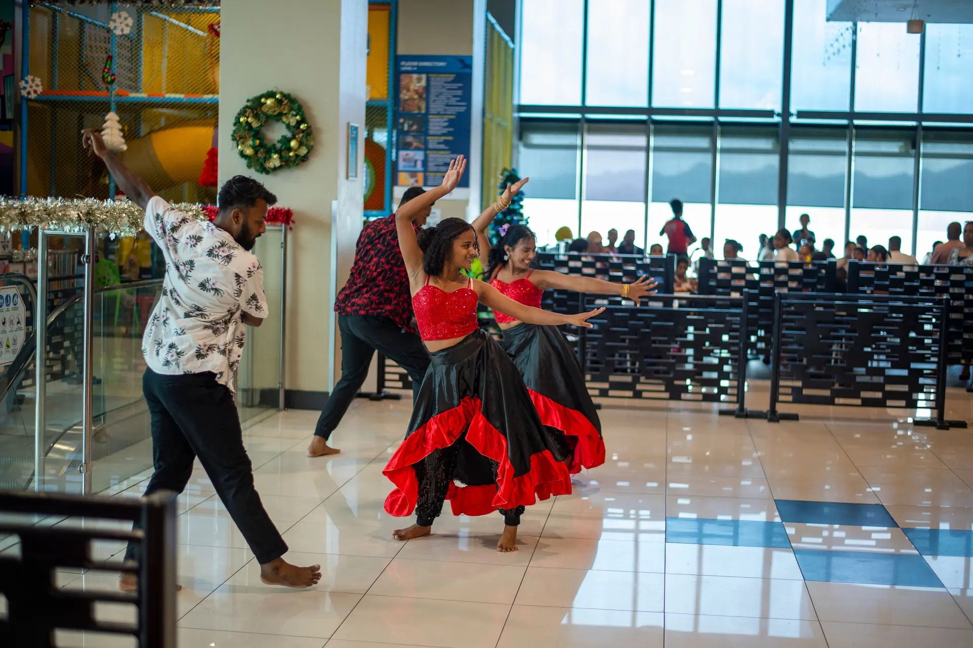 Masti Dance Group entertaining patrons at the Tappoo City complex, Suva on 23, December 2025.