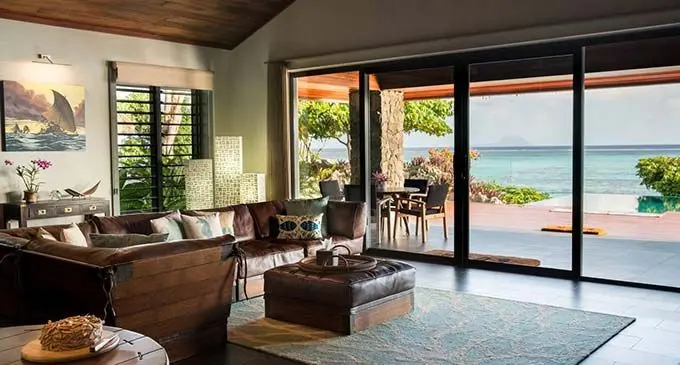 The view from one of the villas at Vatuvara.