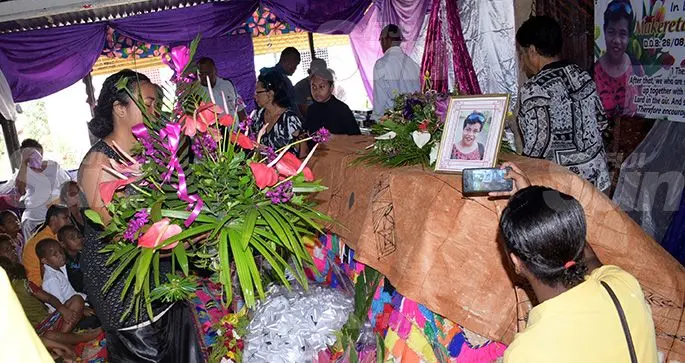 Nausori Primary School teachers, students and Lakena residents during the funeral at the Lakena HART home hall on 15, October, 2019. Photo: Ronald Kumar