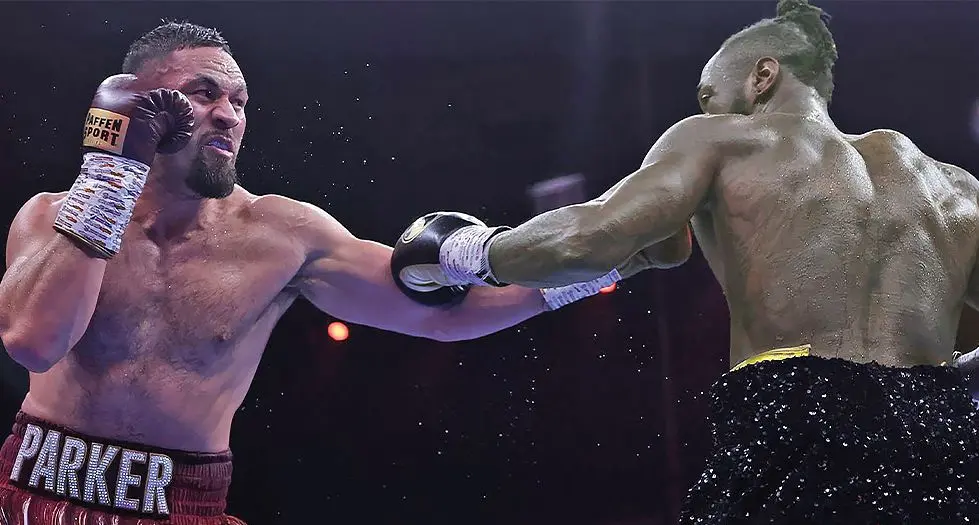 Joseph Parker defeats Deontay Wilder. Photo: Sky Sports