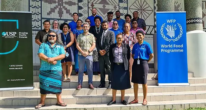 Stakeholders after the launch of the Critical Markets Assessments for Fiji and Samoa at the Japan ICT, University of the South Pacific, Laucala Campus on March 23,2022. Photo: World Food Programme