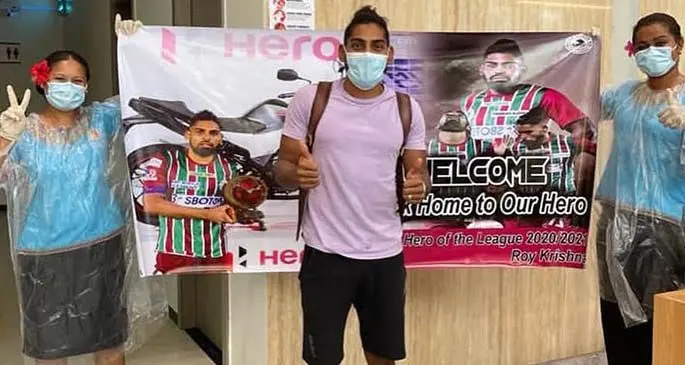 Fijian football sensation Roy Krishna in Nadi on March 24, 2021.