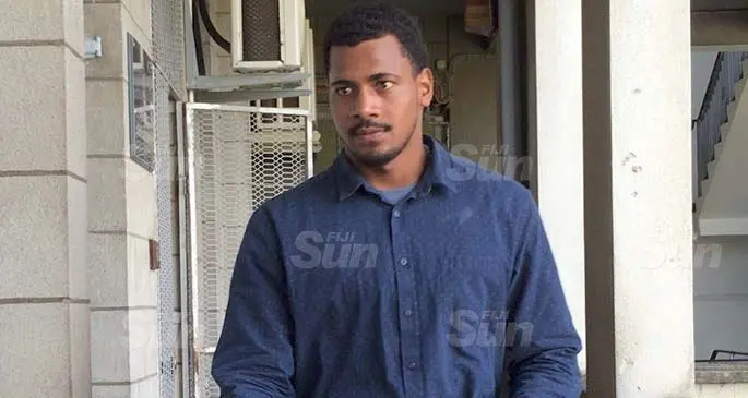 Under-19 rugby player Keresi Maya outside the courthouse in Suva on March 18, 2021. Photo: Ashna Kumar