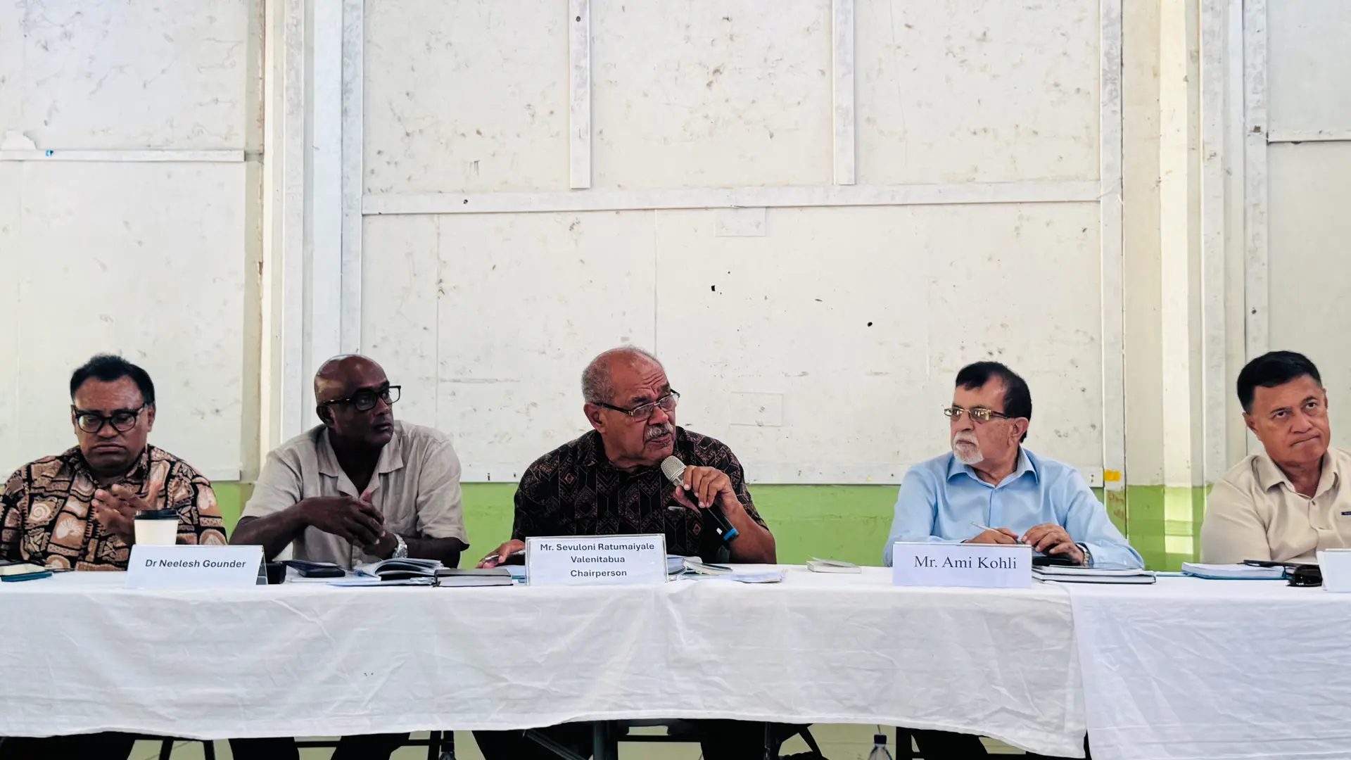 Members of the Constitution Review Commission during the consultation to the amendment of the 2013 constitution in Lautoka on June 10, 2026. 