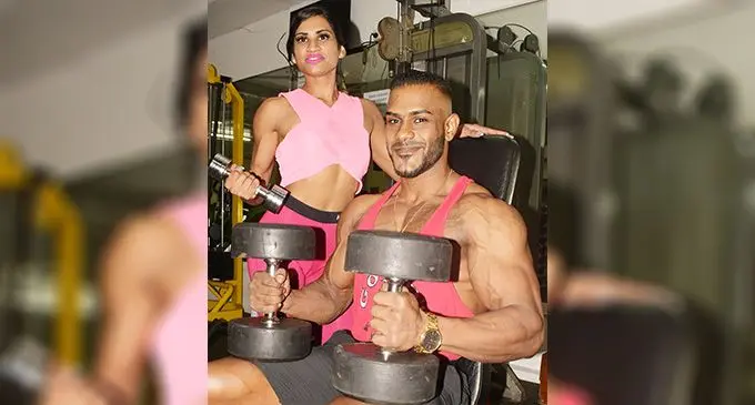 Bodybuilding couple Jamie (left) and Jordan Pillay look to make it big in the sport. Photo: Ronald Kumar