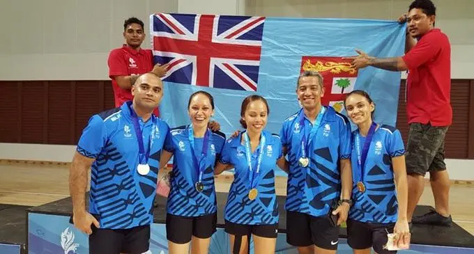 Badmington team with their medals. PHOTO FASANOC