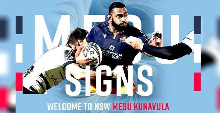 Former sevens star Mesulame Kunavula ink a 1year deal with NSW Waratahs for the 2024 Season. Photo: Waratahs