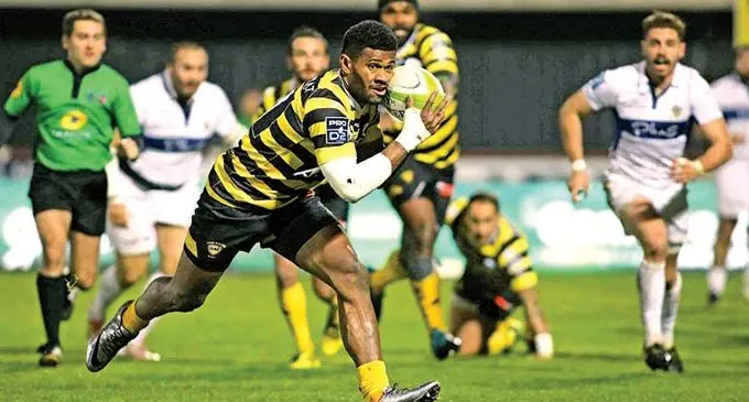 Mont-de-Marsan winger, Wame Natuvi.